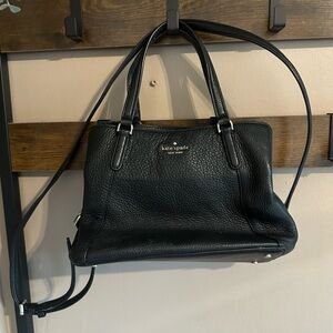 Kate Spade Black Pebble Leather Satchel